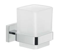 Sapho Gedy Elba - Porte-brosse à dents et porte-dentifrice, verre dépoli, chrome A01013