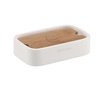 Sapho Gedy Ninfea - Porte-savon sur pied, blanc/bambou 131102
