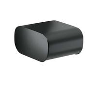 Sapho Gedy Outline - Porte-rouleau toilette avec couvercle, noir mat 322514