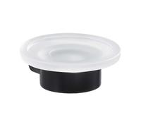 Sapho Gedy Pirenei - Porte-savon avec support, noir mat/verre satiné PI1114