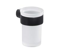 Sapho Gedy Pirenei - Verre pour brosse à dents et dentifrice, à poser, verre dépoli/noir mat PI1014