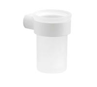 Sapho Gedy Pirenei - Verre pour brosse à dents et dentifrice, avec support, blanc mat/verre satiné PI1002