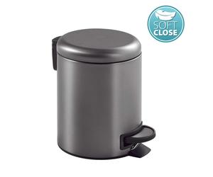 Sapho Gedy Potty - Poubelle 5 l, Soft Close, gun metal 330981