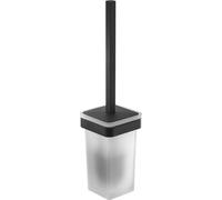 Sapho Gedy Samoa - Brosse WC murale, avec support, verre mat/noir mat A83314
