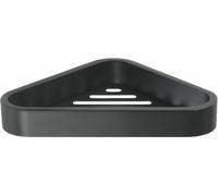 Sapho Gedy Smart - Tablette de douche d'angle 171x30x216 mm, noir mat 328314