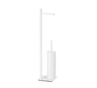 Sapho Gedy Trilly - Porte-papier et porte-balai de toilette sur pied, blanc mat TR3222