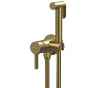 Sapho Iconic - Mitigeur de bidet encastré, avec douchette, avec corps d'encastrement, doré mat AF040GB