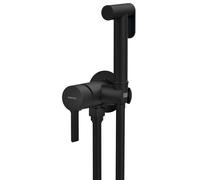 Sapho Iconic - Mitigeur de bidet encastré, avec douchette, avec corps d'encastrement, noir mat AF040B
