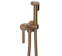 Sapho Iconic - Mitigeur de bidet encastré, avec douchette Stop, cuivre mat AF040PG