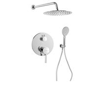 Sapho Iconic - Set de douche avec mitigeur encastré, avec corps d’encastrement, diamètre 30 cm, chrome AF042-01