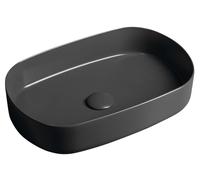 Sapho Infinity - Vasque à poser, 55x36 cm, sans trop-plein, anthracite 10NF65055-2C