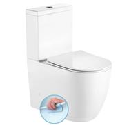 Sapho Infinity - WC combiné, vidange vario, sans rebord, blanc PC105WR
