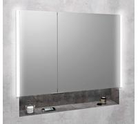 Sapho Integra armoire 85.5x16.5x70 cm avec miroir gris IN085