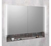 Sapho Integra - Armoire de toilette avec éclairage LED, 106x70x17 cm, encastrable, alu titane IN105