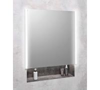 Sapho Integra - Armoire de toilette encastrée avec éclairage LED, 65x70 cm, miroir/alu titane IN065