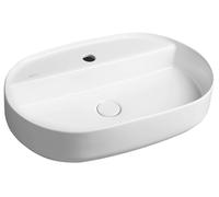 Sapho Isvea - Lavabo à poser 60x40 cm, trou pour robinet, blanc mat 10NF65060-2L
