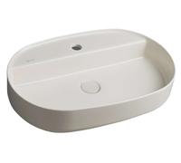 Sapho Isvea - Lavabo à poser 60x40 cm, trou pour robinet, ivoire 10NF65060-2K