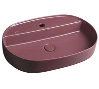 Sapho Isvea - Lavabo à poser 60x40 cm, trou pour robinet, marron rouge 10NF65060-2R