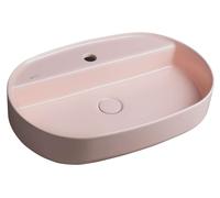 Sapho Isvea - Lavabo à poser 60x40 cm, trou pour robinet, rose saumon 10NF65060-2S
