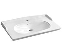 Sapho Isvea - Lavabo Stella 90x47 cm, avec trop-plein, trou pour robinetterie, blanc 10ST50090