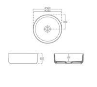 Sapho Isvea - Vasque à poser, diamètre 36 cm, sans trop-plein, blanc mat 10NF65036-2L