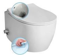 Sapho Isvea - WC suspendu SENTIMENTI avec vanne et douche de bidet, Rimless, blanc 10ARS1010