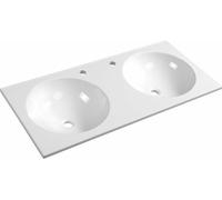 Sapho Juno - Lavabo double 102x15x46 cm, blanc JU100