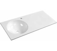 Sapho Juno - Lavabo 100x15x47 cm, sans trop-plein, trou robinetterie robinetterie à droite, blanc JU101