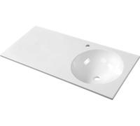 Sapho Juno - Lavabo 100x15x47 cm, sans trop-plein, trou de robinetterie à gauche, blanc JU102