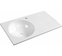 Sapho Juno - Lavabo 80x15x46 cm, version gauche, blanc JU080