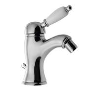 Sapho Kirké - Mitigeur de bidet avec garniture de vidage, levier blanc, chrome KI03BC