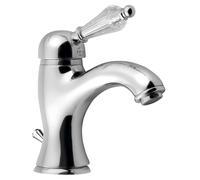 Sapho Kirké - Mitigeur de lavabo avec bonde, manette cristal, chrome KI02KC