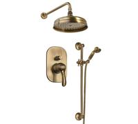 Sapho Kirké - Set de douche avec mitigeur encastré, avec corps d’encastrement, diamètre 20 cm, bronze KI42B-01