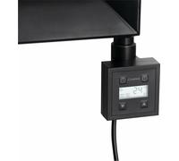 Sapho KTX - Barre chauffante avec thermostat, 400 W, noir mat KTX-B-400