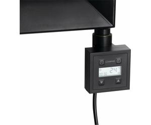 Sapho KTX - Barre chauffante avec thermostat, 400 W, noir mat KTX-B-400