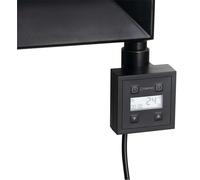 Sapho KTX - Tige chauffante avec thermostat, 200 W, noir mat KTX-B-200