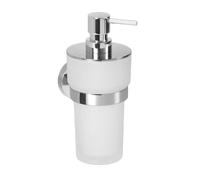 Sapho Larissa - Distributeur de savon liquide, verre à lait, chrome WS019