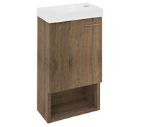 Sapho Latus - Meuble pour lave-mains 3x5x2 cm, 1 porte D/G, chêne sherwood LT711-1515