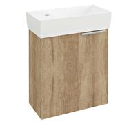 Sapho Latus - Meuble pour lave-mains 50x44x22 mm, 1 porte D/G, chêne Alabama LT090-2222
