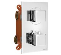 Sapho Latus - Mitigeur thermostatique à encastrer, 3 sorties, avec corps d’encastrement, chrome 1102-63