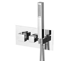 Sapho Latus - Mitigeur thermostatique pour 3 appareils, encastré, avec corps, avec accessoires, chromé 1102-45