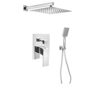 Sapho Latus - Set de douche avec mitigeur encastré, avec corps d’encastrement, 30x30 cm, chrome 1102-42-03