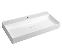 Sapho - Lavabo 100x47 cm, sans trop-plein, trou pour robinet, blanc TW100