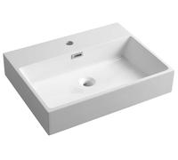 Sapho - Lavabo Aquatic 60x46 cm, avec trop-plein, trou pour robinetterie, blanc AT060