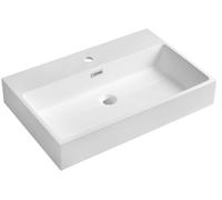 Sapho - Lavabo Aquatic 70x46 cm, avec trop-plein, trou pour robinetterie, blanc AT070