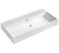 Sapho - Lavabo Aquatic 90x46 cm, avec trop-plein, trou pour robinetterie, blanc AT090