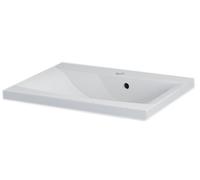 Sapho Lucia - Lavabo 80x48 cm, marbre coulé, blanc 50081