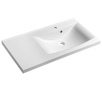 Sapho Lucia - Lavabo 90x48 cm, marbre coulé, version droite, blanc 50094