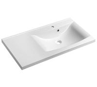 Sapho Lucia - Lavabo 90x48 cm, marbre coulé, version droite, blanc 50094