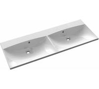 Sapho Maria - Double-lavabo 120x46 cm, avec trop-plein, sans trou pour robinet, blanc MA120-0
